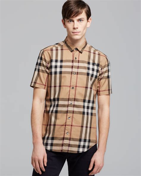 men burberry plaid shirt|Burberry men's shirts 3x.